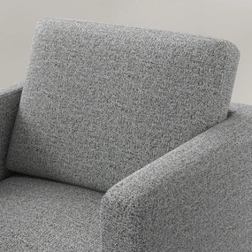 HOMCOM Fotoliu de salon fotoliu din material textil 1 loc acoperire aspect lin picioare din oțel 79 x 76 x 65 cm gri negru | Aosom Romania