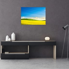 Tablou pe sticlă - Cerul de primăvară (70x50 cm)