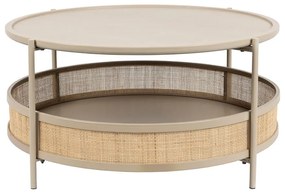 Măsuță de cafea bej/în culoare naturală rotundă ø 80 cm Makoto – White Label