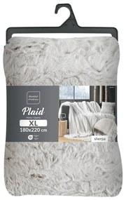 Pătură grej din blană artificială 180x220 cm Alaska – douceur d'intérieur