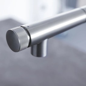 Grohe Zedra Baterie chiuveta bucatarie cu dus extractibil si buton SmartControl, crom