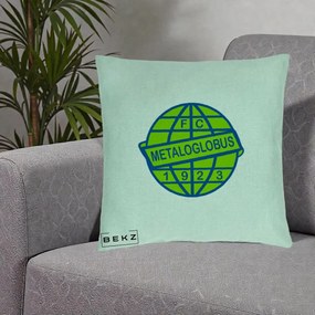 Perna Personalizata FC Metaloglobus Bucuresti 1923 Fotbal, 40x40 cm, Verde Menta, Husa Detasabila, Perna Inclusa, BEKZ®