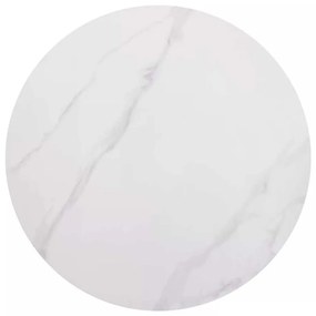 Masă de bucătărie Rion - 90 cm diametru, marmură / negru