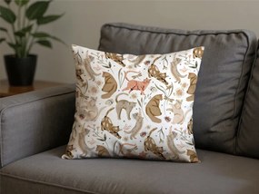 Set 2 huse decorative pentru perne WILD CATS 45x45 cm, colorat