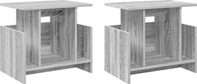vidaXL Support TV 2 pcs Gri Sonoma 50 x 35 x 45 cm Lemn compozit