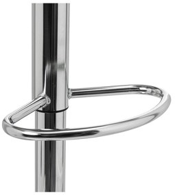 Scaune de bar albe cu înălțime ajustabilă 2 buc. din imitație de piele (înălțime șezut 56,5 cm) – Casa Selección