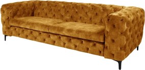 Canapea design Chesterfield, Catifea, Galben Mustar, MODERN BAROCK