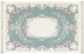 Set 3 Covoare Living / Dormitor, 7716MN, Poliester, Crem / Verde