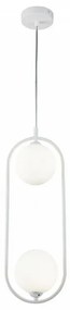 Lustra / Pendul design modern cu 2 surse de lumina Ring alb MYMOD013PL-02W