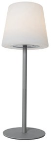 Lampă de masă gri reîncărcabilă, cu LED și variator, IP54 - Jude