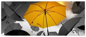 Tablou - Umbrelă galbenă (120x50 cm)