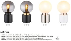 Veioza, lampa de masa design modern Marka negru, fumuriu
