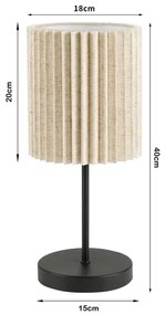 Brilagi - Lampă de masă NORDIC WAVE 1xE27/15W/230V in/negru