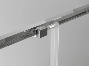 Mexen Exo-S Duo cabină de duș pătrată glisantă 100 x 100 cm, transparentă, crom - 8111-100-100-01-00