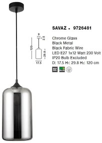 Lustra / Pendul design modern Savaz NVL-9726481