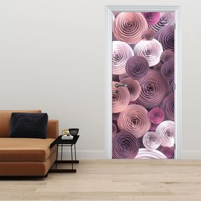 Fototapet pentru ușă - Abstract flori de trandafir (95x205cm)