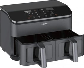 La mâna a doua: Friteuza cu aer cald Cosori Dual Basket CAF-R901-AEU, 1750 W, 8.5 L, 8 programe, Timer, Ecran tactil, Negru