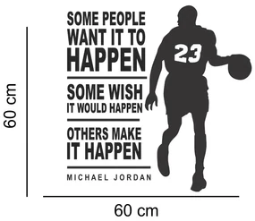 Sticker perete cu mesaj Michael Jordan