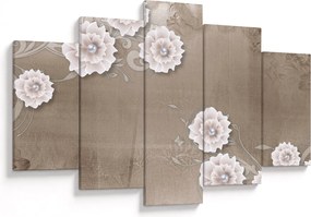 Tablou - Draperie cu flori (150x105 cm)