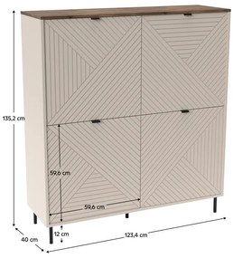 Dulap Explicaba 3 (cashmir + stejar castello) . 1116331