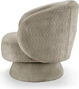Fotoliu pivotant tesatura boucle taupe BOSSA NOVA