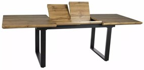 Masa extensibila Umberto II stejar artizan/negru L160-24xl90 cm
