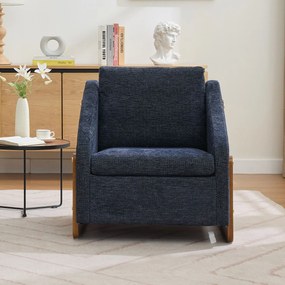 Scaun modern de accent pentru living, Albastru | Aosom Romania