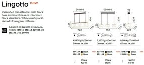 Lustra suspendata design modern Lingotto sp3 single negru