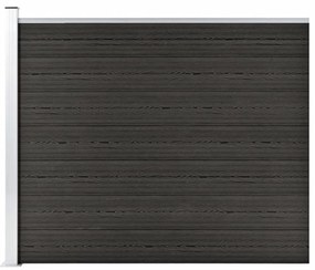 vidaXL Panou de gard, gri, 175x146 cm, WPC