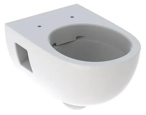 Vas wc suspendat Geberit Selnova Rimfree fara capac alb cu forma partial inchisa