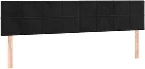 vidaXL Tăblii de pat, negru, 200x5x78/88 cm, catifea