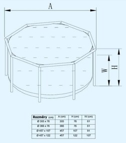 Piscină Florida 4,57 x 1,22 m + filtrare cu cartuș