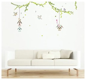 Set autocolante Ambiance Birds cages in the Forest