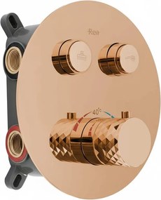 Set de dus incastrat Rea Lungo Diamond cupru + BOX