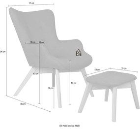 Fotoliu cu taburet verde Niko – Ropez