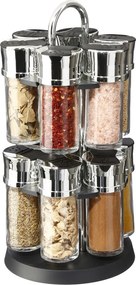 Set recipiente rotative pentru condimente, carusel, 12 tipuri