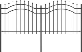vidaXL Gard de Grădină Gri 240 x 140 cm Oțel vopsit în pulbere