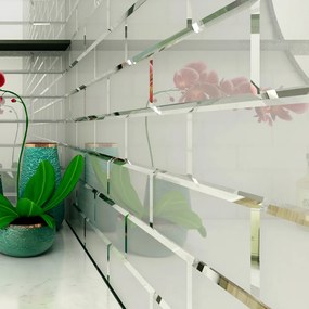 Set oglinzi dreptunghiulare Dubiel Vitrum Rectangular tiles 21x7 cm