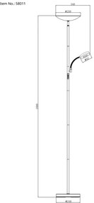 Lampadar LED dimabil Globo 58011 SKOPO LED/20W/230V + LED/5W