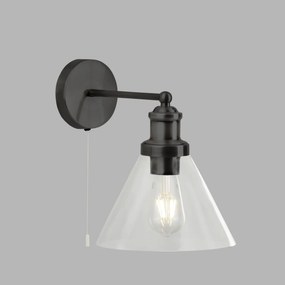Aplica de perete design clasic Pyramid negru 1277BK SRT