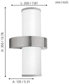 EGLO 86541 - Corp de iluminat perete exterior BEVERLY 2xE27/60W