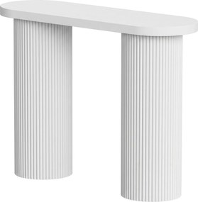 HOMCOM Consolă modernă îngustă cu spațiu ascuns, 103 cm, alb | Aosom Romania