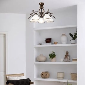 Lustră LED aplicată Brilagi ANTICO 5xE27/60W/230V patină bronz