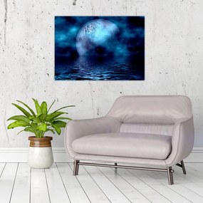Tablou pe sticlă Luna deasupra mării (70x50 cm)