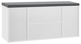 Suport pantofi cu captuseala 104 x 30 x 48 cm alb