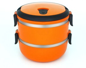 CASEROLA TERMICA DUBLA, 2x0.7L,PORTOCALI