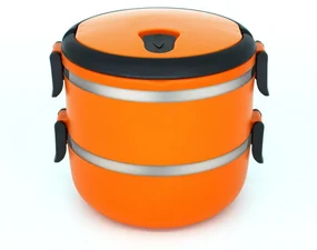 CASEROLA TERMICA DUBLA, 2x0.7L,PORTOCALI