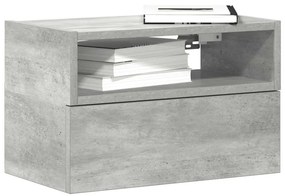 vidaXL Noptieră de perete, gri beton, 45x26x28,5 cm