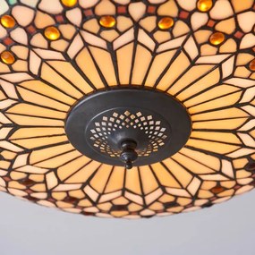 Endon 64276 - Plafonieră Tiffany MILLE FEUX, 2 x E27/60W/230V, Ø 45 cm
