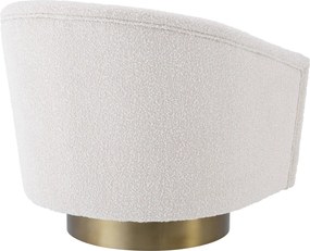 Fotoliu rotativ design lux Catene auriu finisaj mat/ crem 113943 HZ